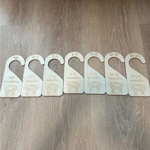 Wooden Baby Closet Dividers set Highlander Cow themed